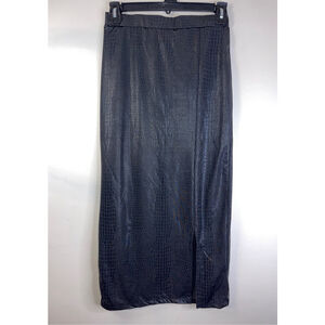 Women's Joocy Babi Black Croc Print Maxi Skirt Size 6 #60
